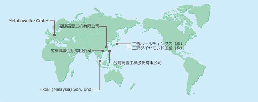 工機ホールディングス所在地図